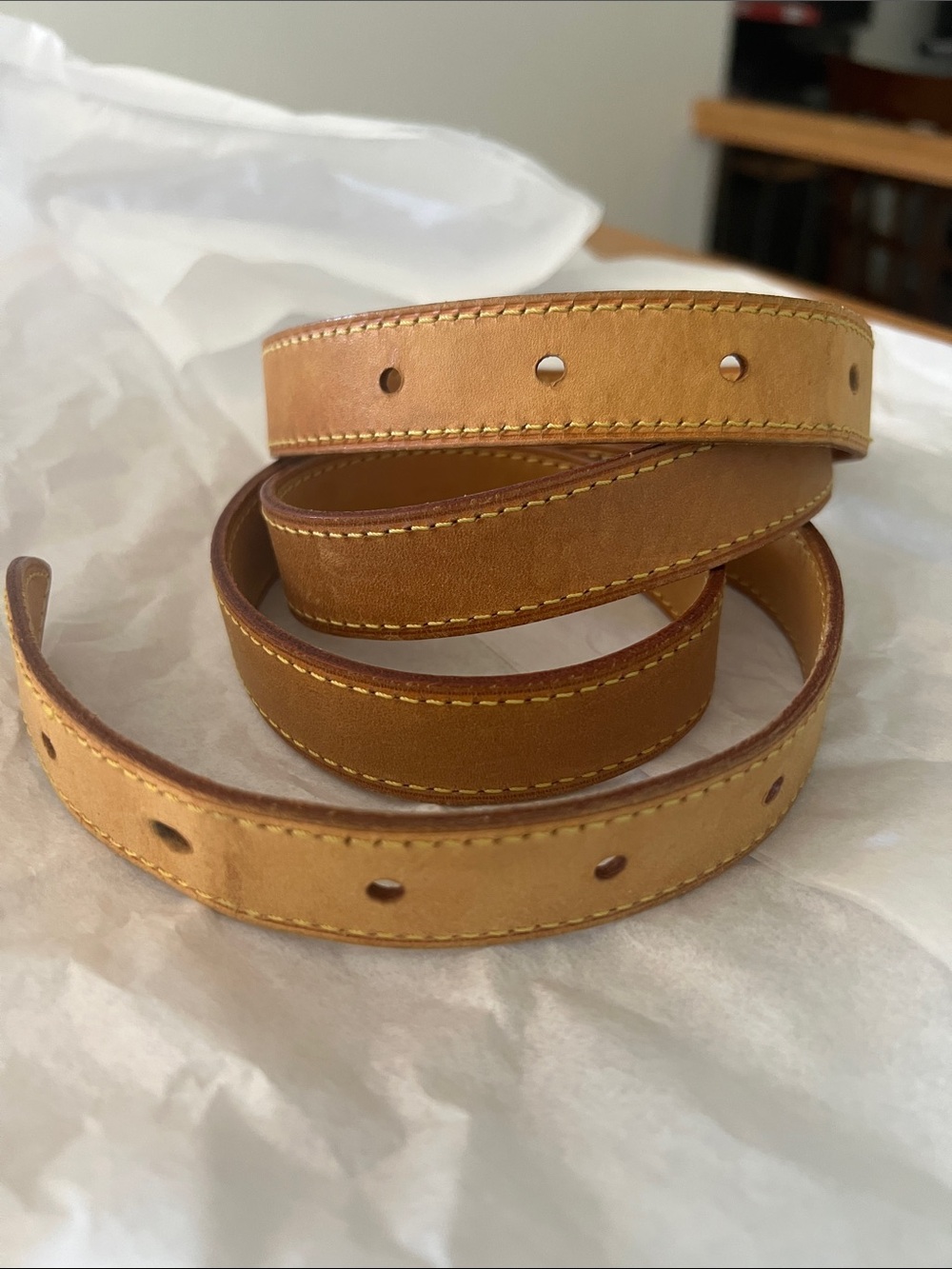 Louis Vuitton Vachetta Leather Long Strap Tan for Baggy PM or GM